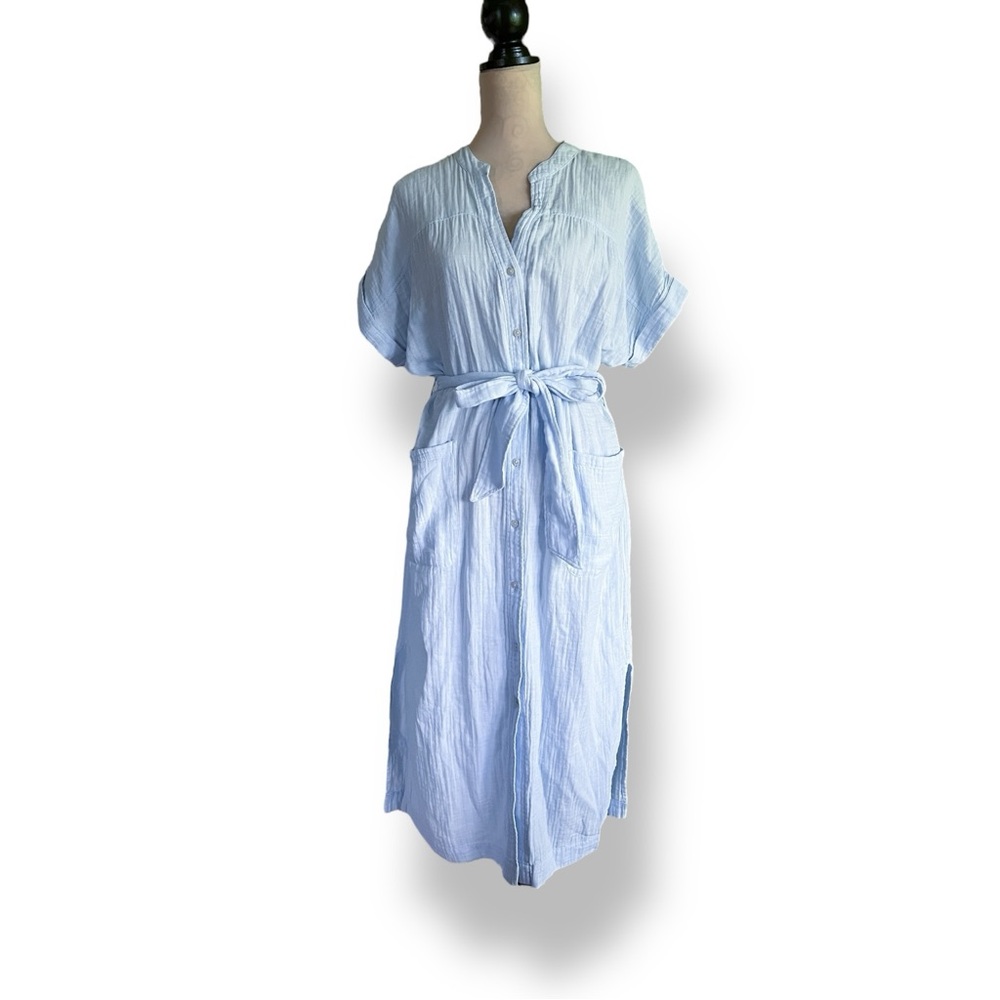 Unsubscribed 100% Cotton Button-Up Midi Dress – Size 0 (Fits S/4–6)